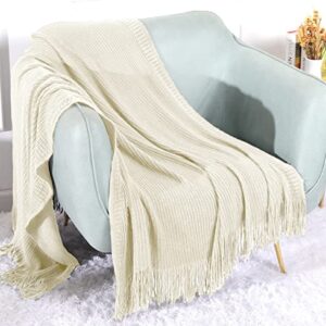 Super Soft Throw Blanket Lightweight Cozy Warm Fluffy Throw Blankets for Couch Bed Sofa 50x60 Inches White