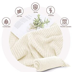 Super Soft Throw Blanket Lightweight Cozy Warm Fluffy Throw Blankets for Couch Bed Sofa 50x60 Inches White