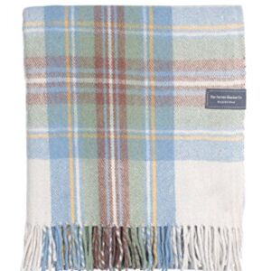 The Tartan Blanket Co. Recycled Wool Knee Blanket Stewart Muted Blue Tartan 28" x 65"