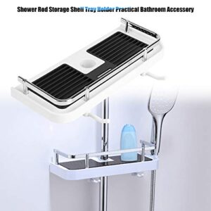 Shower Caddy Shower Rack, ABS Shower Rod Storage Shelf Organizer Easy To Install for 24mm Hole in Diameter for Storage Of Bathroom Items