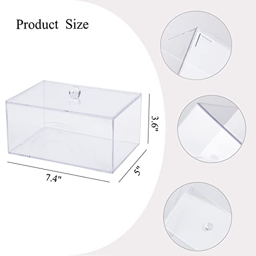 Farmhouse Laundry Dryer Sheet Holder Clear Detergent Pods Container Dryer Balls Dispenser with Lid, Organization and Storage Box for Laundry Room, Bedroom, Desk