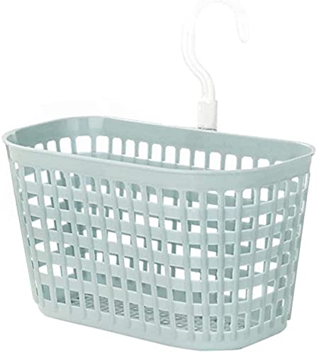 U-K Reusable Plastic Hanging Shower Caddy Kitchen Bathroom Storage Basket with Rotatable Hook Durable & Professional