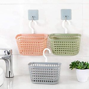 U-K Reusable Plastic Hanging Shower Caddy Kitchen Bathroom Storage Basket with Rotatable Hook Durable & Professional