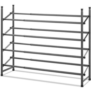 Whitmor 6905-8388 4-Tier Shoe Rack Gunmetal Gray