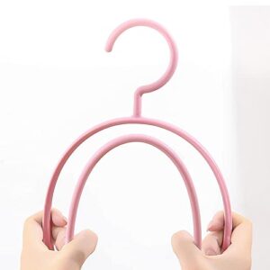 40.5 cm No Shoulder Bumps Plastic Clothes Hangers Non-Slip, Sweater Hanger, Suit Hanger with Pants Bar (Pink, 20 Pack)