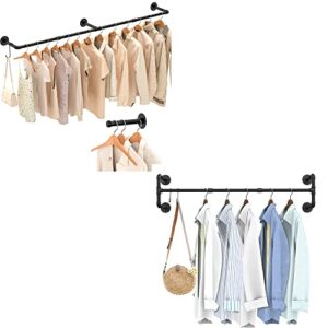 industrial clothes hanging rod heavy duty garment rack bar for closet laundry room storage