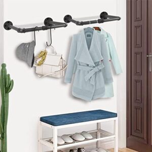 Industrial Clothes Hanging Rod Heavy Duty Garment Rack Bar for Closet Laundry Room Storage