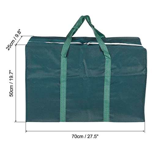PATIKIL Closet Storage Bags, 27.5'' Length Waterproof Clothes Blankets Organizer Bag with Carrying Handles for Bedding, Green
