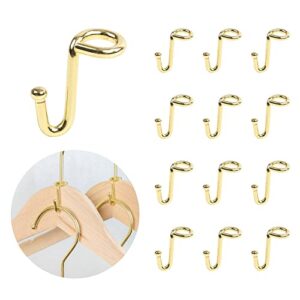 koobay clothes hanger 72pcs connector hooks stable hanger gold metal outfit hangers extender clips mini cascading hanger hooks