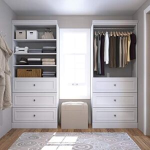 Bestar Versatile Closet Organizer, 72W, White