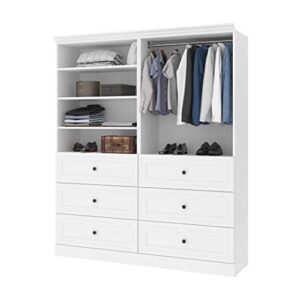 Bestar Versatile Closet Organizer, 72W, White