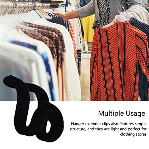 CHUWUJU Clothes Hanger Connector Hooks, 10/20/40/60 PCS Closet Hanger Velvet Extender Clips, Space Saving Cascading Connection Hooks for Clothes Closet