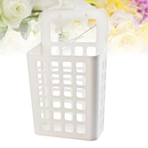 Zerodeko Plastic Hanging Shower Caddy Kitchen Bathroom Storage Basket Laundry Basket Clothes Hanging Organizer Hanging Cups Holder for Kitchen Bathroom Cabinet Toilet White