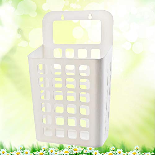 Zerodeko Plastic Hanging Shower Caddy Kitchen Bathroom Storage Basket Laundry Basket Clothes Hanging Organizer Hanging Cups Holder for Kitchen Bathroom Cabinet Toilet White