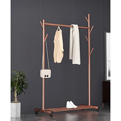 n/a Metal Hanger Marble Hanger Floor Bedroom Living Room Hanging Clothes Modern and Simple (Color : Rose Gold, Size : 169 * 80 * 46cm)