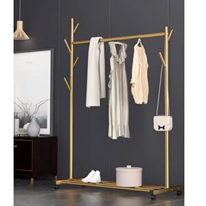 n/a Metal Hanger Marble Hanger Floor Bedroom Living Room Hanging Clothes Modern and Simple (Color : Rose Gold, Size : 169 * 80 * 46cm)