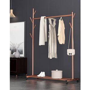 n/a Metal Hanger Marble Hanger Floor Bedroom Living Room Hanging Clothes Modern and Simple (Color : Rose Gold, Size : 169 * 80 * 46cm)