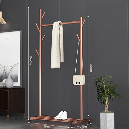 n/a Metal Hanger Marble Hanger Floor Bedroom Living Room Hanging Clothes Modern and Simple (Color : Rose Gold, Size : 169 * 80 * 46cm)