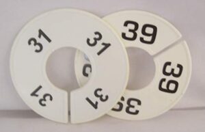 store fixture supplies 30 new clothing clothes rack size dividers white round assorted size 31-49 odd numbers