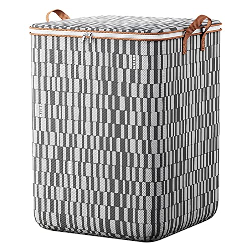 180L Large Storage Bags - Clothes Storage Bins Foldable Closet Organizer Storage Containers with Durable Handles Thick Fabric for Clothing, Blanket, Comforters, Bed Sheets, Pillows and Toys (180L)