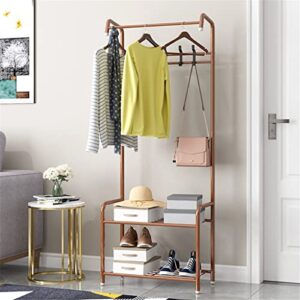 n/a Metal Hanger Marble Hanger Floor Bedroom Living Room Hanging Clothes Modern and Simple (Color : Brass, Size : 165 * 60 * 30cm)