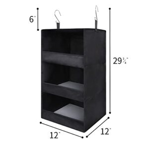 GRANNY SAYS Bundle of 2-Pack Walk-in Wardrobe Hanging Shelves& 2-Pack Jeans Organizer for Closet