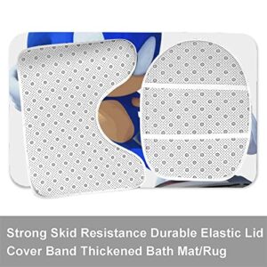 BOABIXA Son.ic The Hedge.hog 4 Piece Shower Curtain Sets, with Non-Slip Rugs, Toilet Lid Cover and Bath Mat, Durable and Waterproof, One size 20220305 0