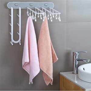 N/A Folding Multifunctional Clothes Rack Wardrobe Storage Rack Space Saving Clothes Rack (Color : White, Size