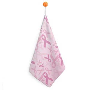pink breast cancer awareness bathroom hand towels decorative set cute highly absorbent face towels for kitchen one size