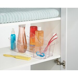 iDesign Clarity Cosmetic Organizer Tote for Vanity Cabinet to Hold Makeup, Beauty Products - Clear 14.5" x 7" x 5.75"