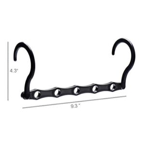 GILLRAJ Space Saving Hangers Pack of 10 Black Cascading Closet Organizers