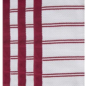 Kitchen Hand Towels 16"x 28" | Red Popcorn Gird Design | Kitchen Towel Set | Soft, Highly Absorbent with Hanging Loop | Natural Ring Spun Cotton Kitchen Towel | Large Tea Towel Set | 380 GSM - 6 Pack