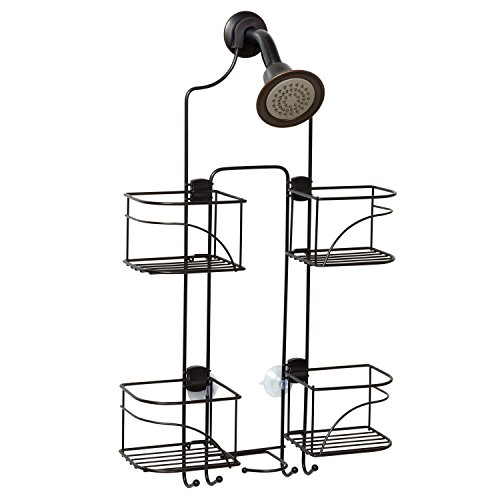 Zenna Home Expandable Over-The-Shower Caddy, Bronze & Expandable Over-The-Shower Caddy, Chrome