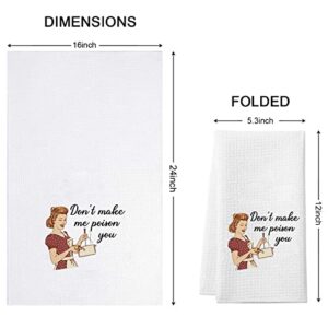 WCGXKO Funny Don’t Made Me Poisson You Kitchen Towel Gift for Mother Grandmother (Poison you2)