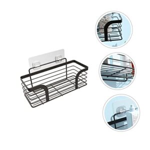 WOONEKY Bathroom Shelf Wall Mount Bathroom Shelf Toilet Glass Shelves Kitchen Shelf Rack Locker Shelf Wall Rack Shelf Glass Display Shelf Shower Shelf Adhesive Bathroom Organizer Glass