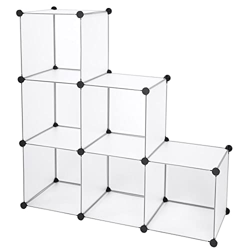 Modular Closet Systems Organizer 6-Cube Shelf Organizers with Shoe Rack DIY Plastic Storage Cubes for Efficient Space Saving