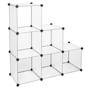 Modular Closet Systems Organizer 6-Cube Shelf Organizers with Shoe Rack DIY Plastic Storage Cubes for Efficient Space Saving