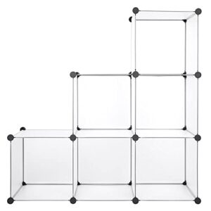 Modular Closet Systems Organizer 6-Cube Shelf Organizers with Shoe Rack DIY Plastic Storage Cubes for Efficient Space Saving