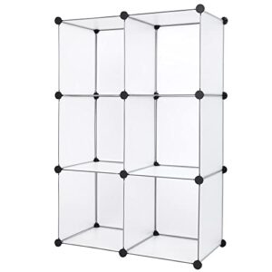 Modular Closet Systems Organizer 6-Cube Shelf Organizers with Shoe Rack DIY Plastic Storage Cubes for Efficient Space Saving