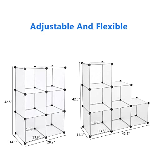 Modular Closet Systems Organizer 6-Cube Shelf Organizers with Shoe Rack DIY Plastic Storage Cubes for Efficient Space Saving