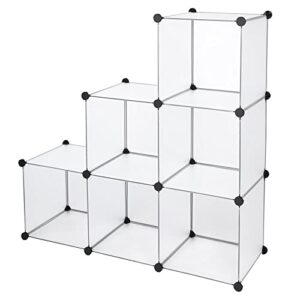 Modular Closet Systems Organizer 6-Cube Shelf Organizers with Shoe Rack DIY Plastic Storage Cubes for Efficient Space Saving