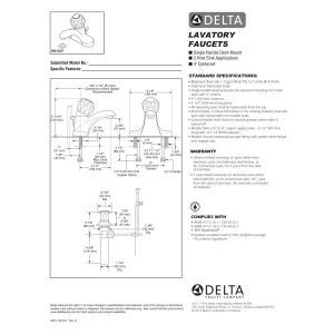 DELTA FAUCET B512LF, Chrome