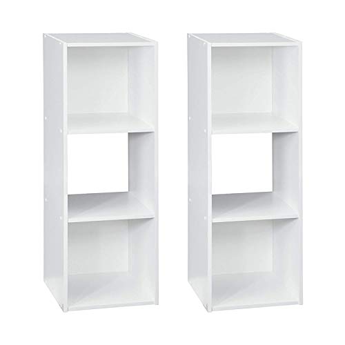 ClosetMaid Home Stackable 3-Cube Cubeicals Organizer Storage, White (2 Pack)