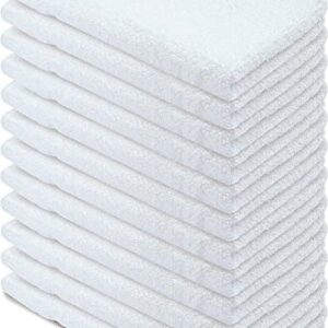 Textila Cotton White Hand Towels for Bathroom Size 16x26 Inch Bathroom Hand Towels Pack of 12 Gym Towels Ultra Soft Face Towel Highly Absorbent Hair Salon Towels.