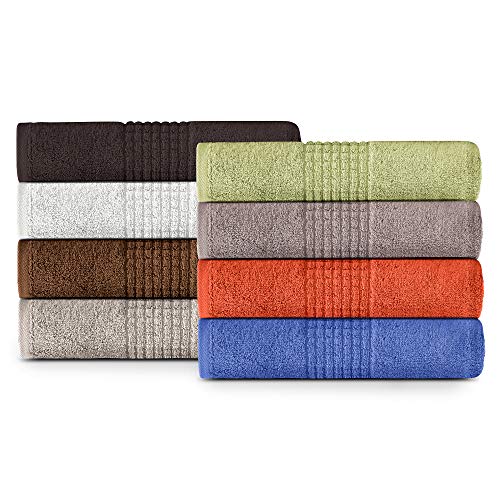 Lavish Touch 12 Pack Wash Cloth Set | 100% Ringspun Cotton , Lightweight and Highly Absorbent Quick Drying Towels, Perfect for Daily Use (Grey)