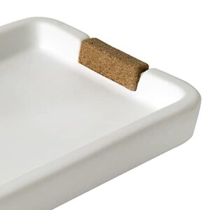 Allure Home Creation Beringer 3-Piece Ceramic Bath Accessory Set with Cork Accents