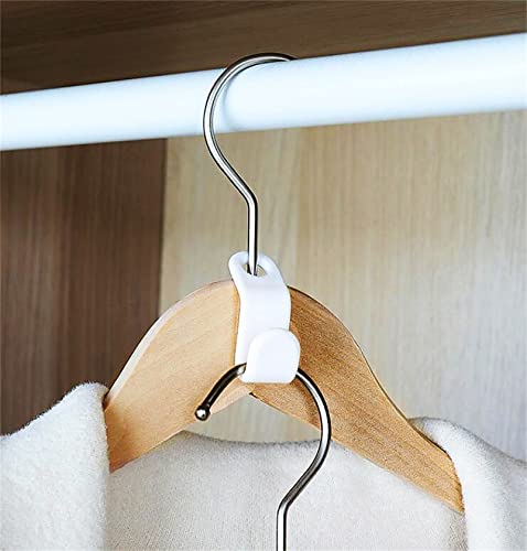 KK5 Hanger Connector Hooks Clothes Connection Cascading Hangers for Clothes Storage & Display in Closet or Store, Heavy Duty Space Saving Outfit Hangers Hanger Extender Clips