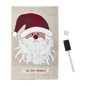 mud pie xmas hand print towel, reindeer