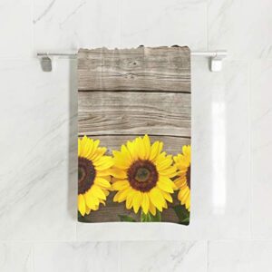 senya soft hand towels, sunflowers highly absorbent hand towels for bathroom, hand, face, gym