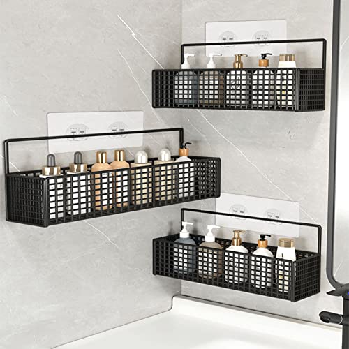 8 Pcs Shower Caddy Adhesive Replacement, Adhesive Shower Hooks Strong Adhesive Wall Hooks Waterproof Adhesive Hooks for Shower Caddy, No Drilling